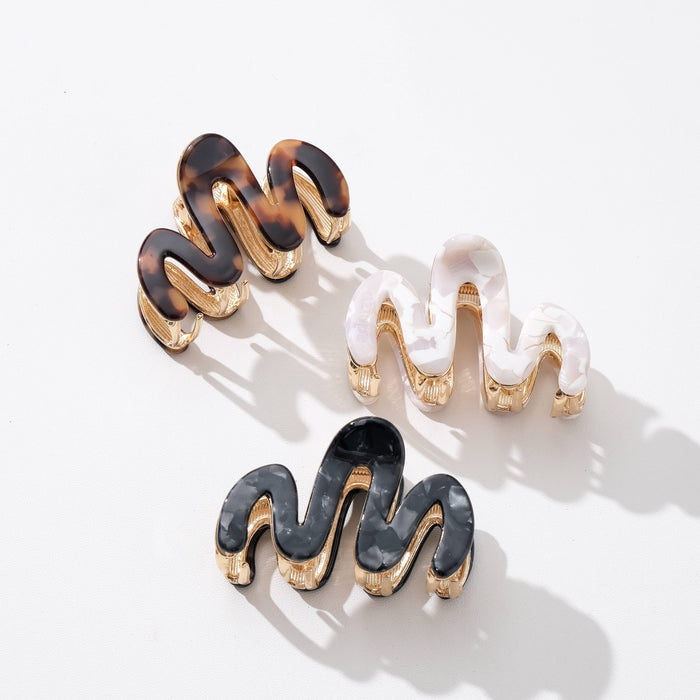 Mini Metal Squiggle Claw Clip