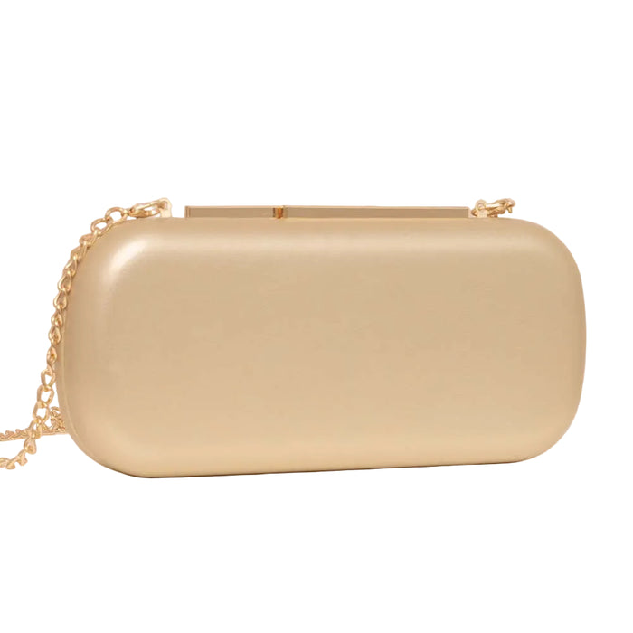 Minimal metallic clutch with smooth finish – GOLDEN
