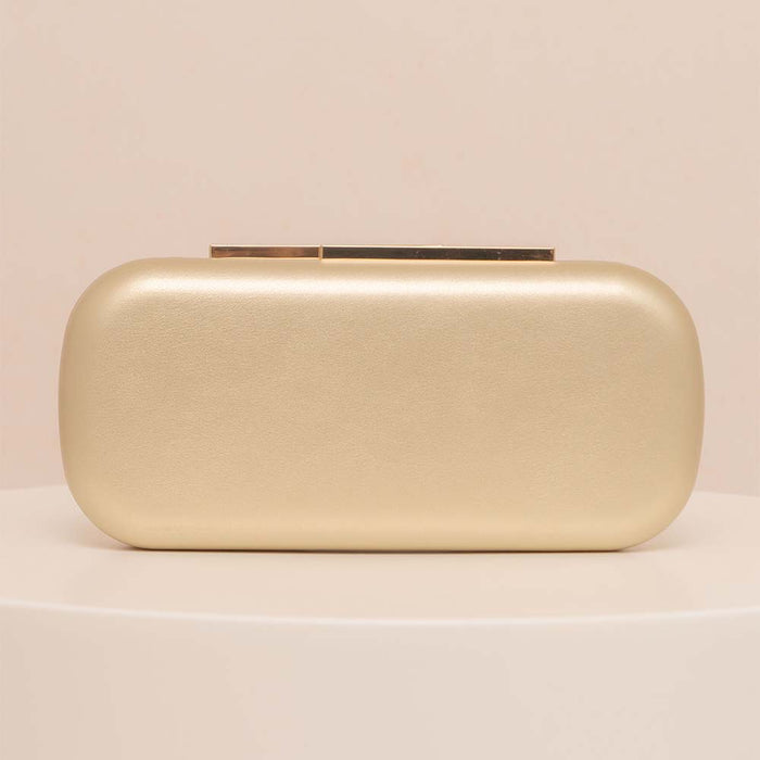 Minimal metallic clutch with smooth finish – GOLDEN