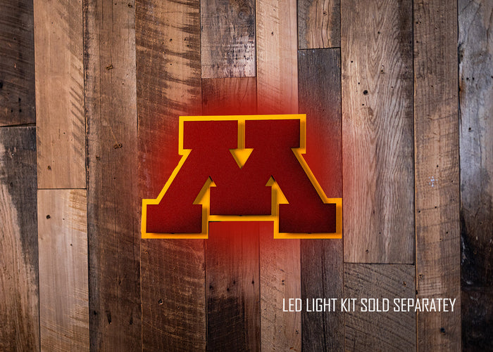 Minnesota "M" 3D Vintage Metal Wall Art