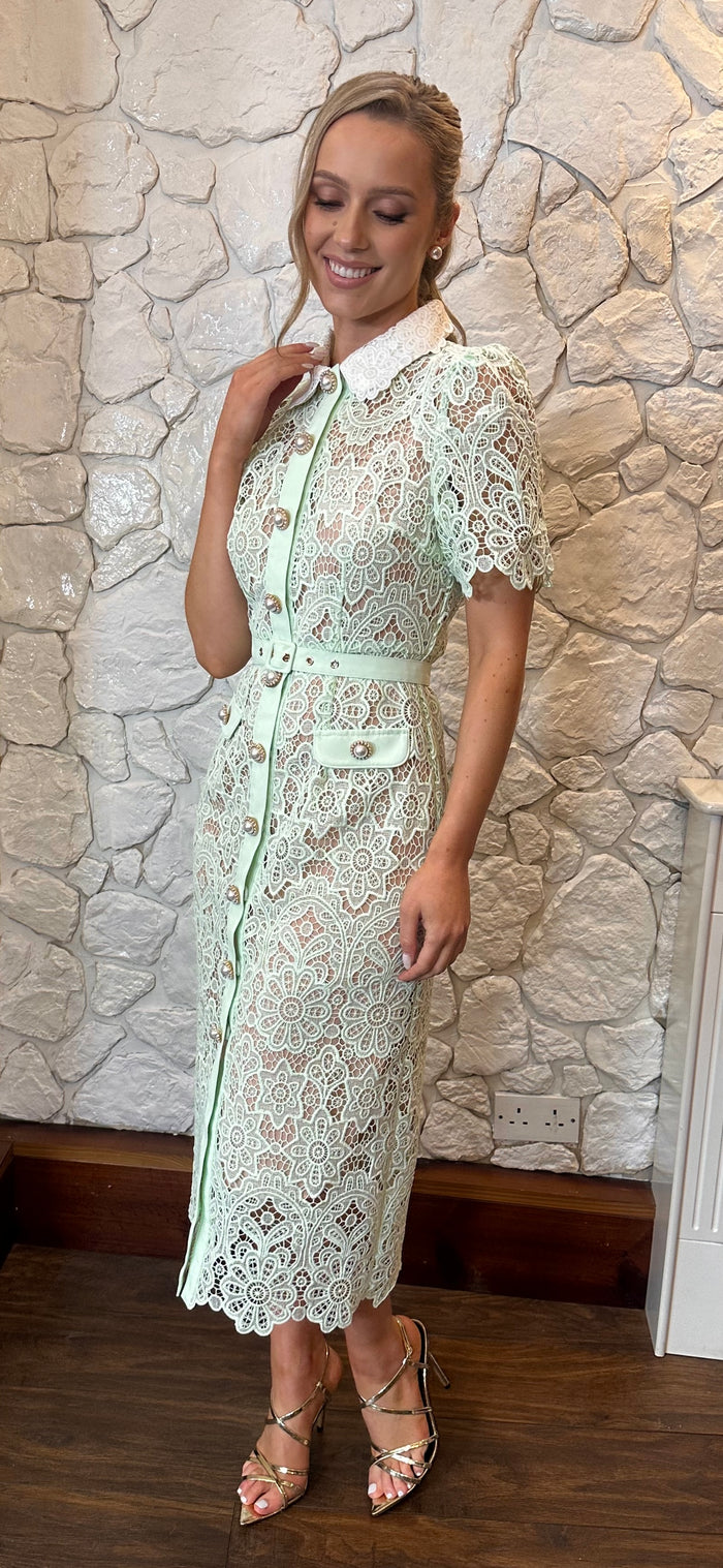 Mint Midi Lace Dress
