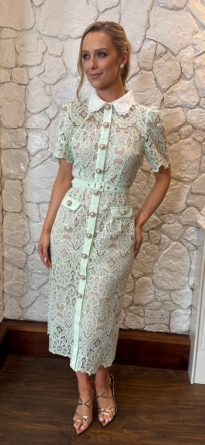 Mint Midi Lace Dress