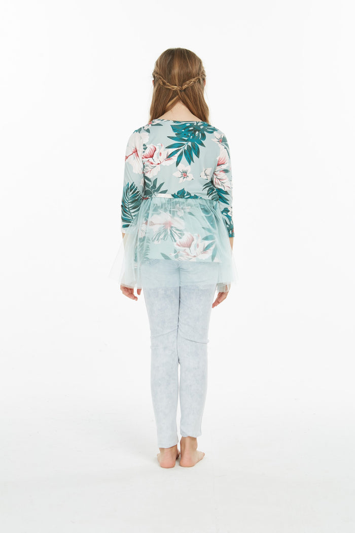 Mother Daughter Kala Set in Mint Forest Light Green