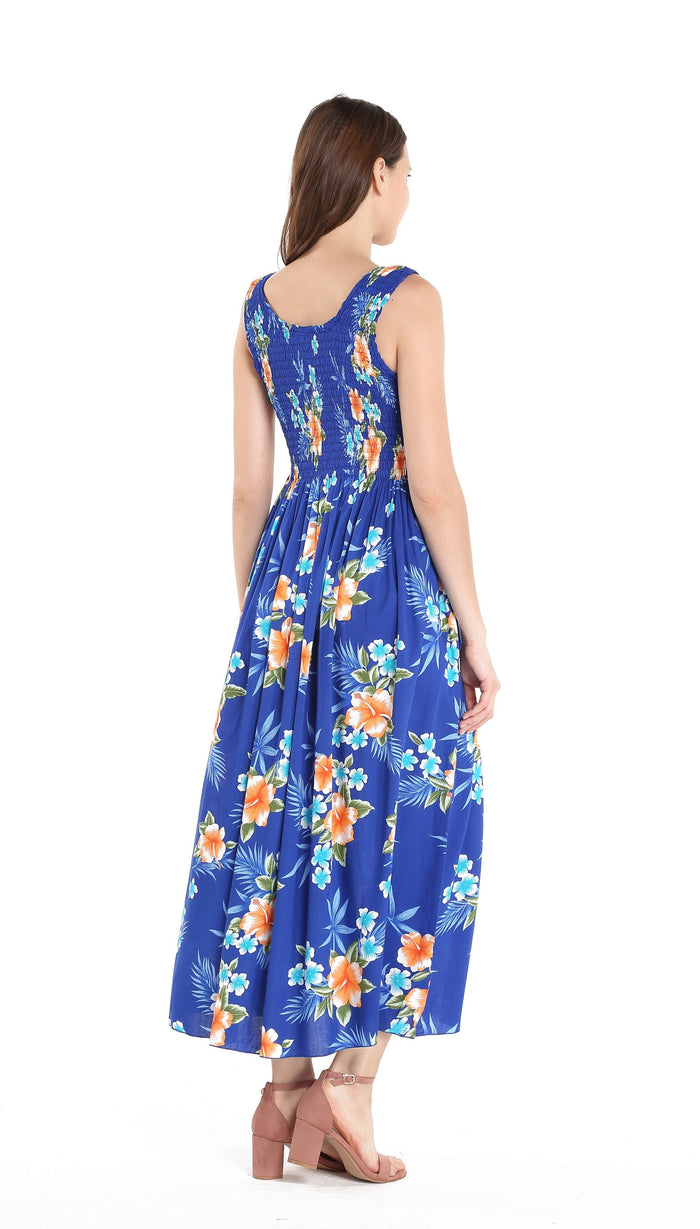 Mother Daughter Mauka Set in Hibiscus Blue