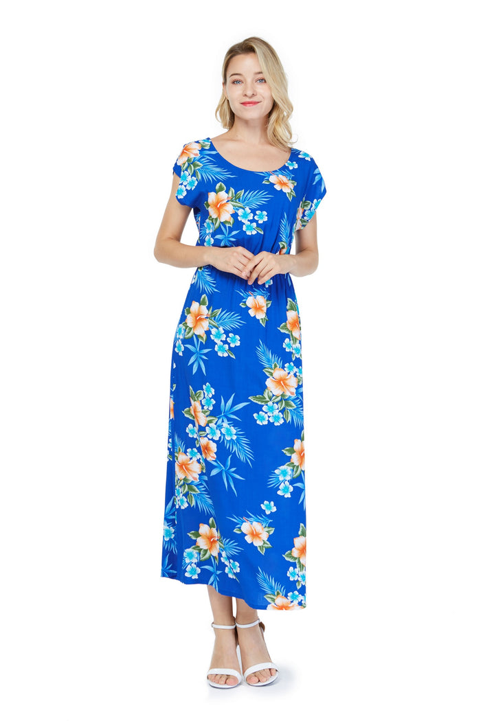 Mother Daughter Niihau Set in Hibiscus Blue