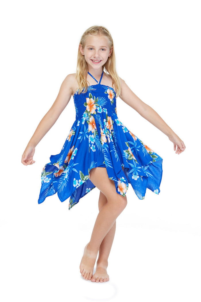 Mother Daughter Oihana Set in Hibiscus Blue