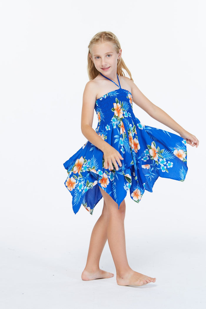 Mother Daughter Oihana Set in Hibiscus Blue