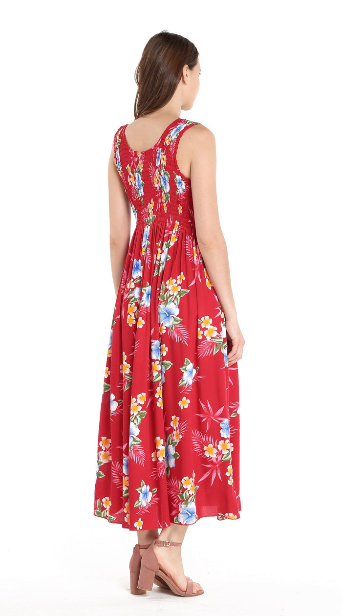 Mother Daughter Oihana Set in Hibiscus Red
