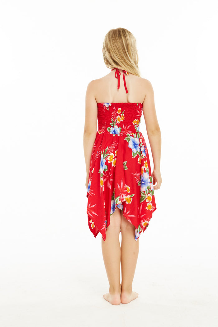 Mother Daughter Oihana Set in Hibiscus Red