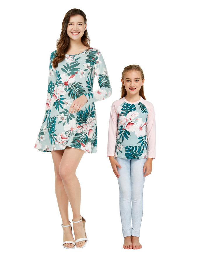 Mother Daughter Punaluu Set Mint Forest