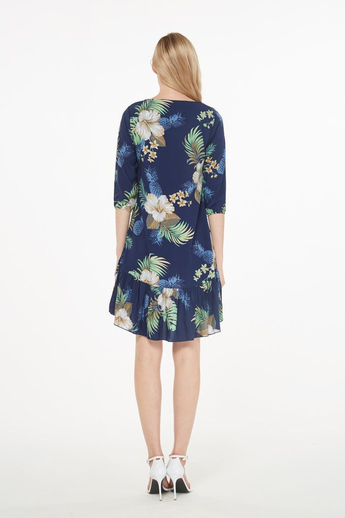 Mother Son Menehune Set in Pineapple Garden Navy