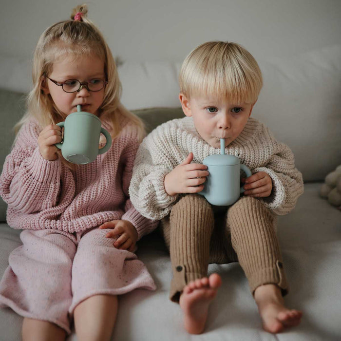 Mushie Training Cup & Straw - Tiny Tots Baby Store