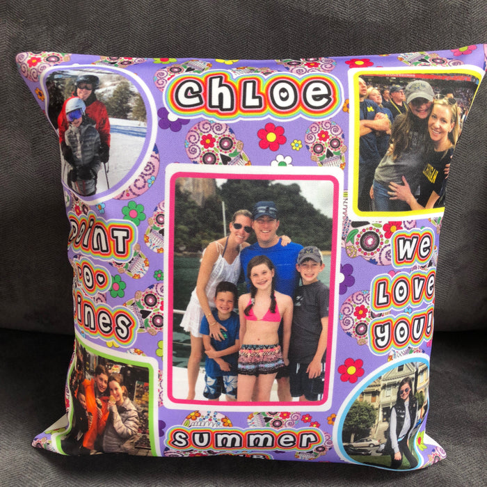 Namedrops - Custom Photo Pillow - Choose any pattern