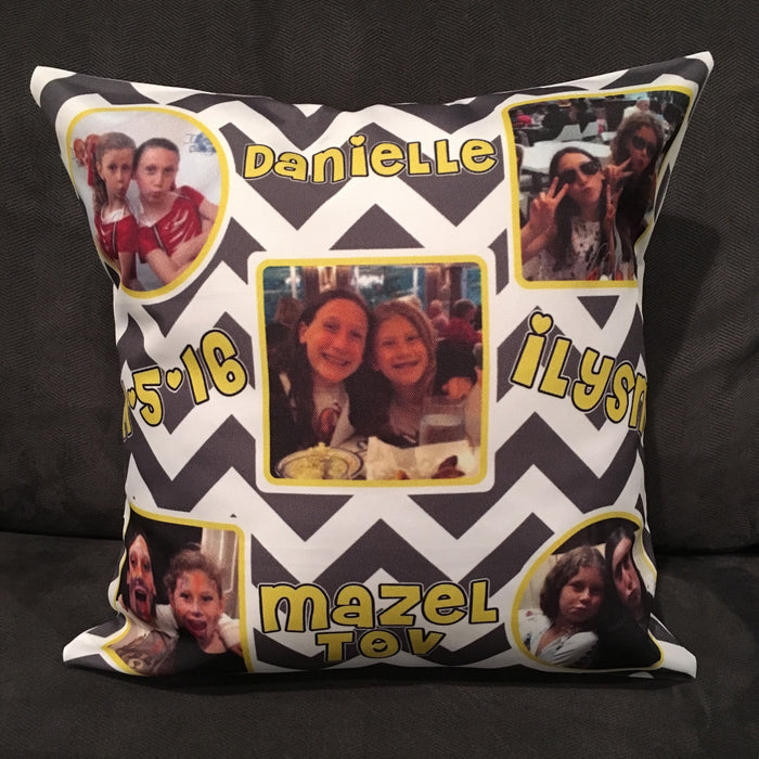 Namedrops - Custom Photo Pillow - Choose any pattern