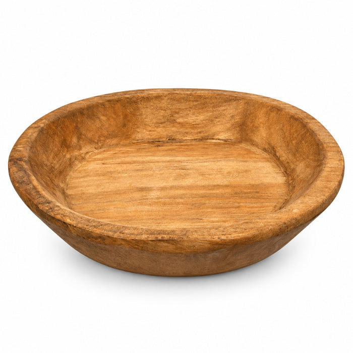 natural wood carved bowl