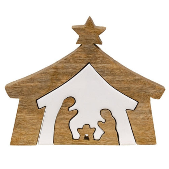 natural wood puzzle nativity blocks