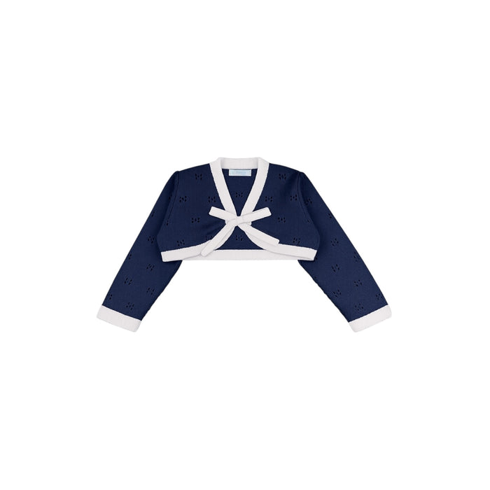 Nautical Girl Navy Blue Knitted Romper