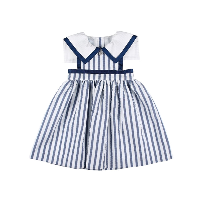 Nautical Girl Striped Sailor Dress