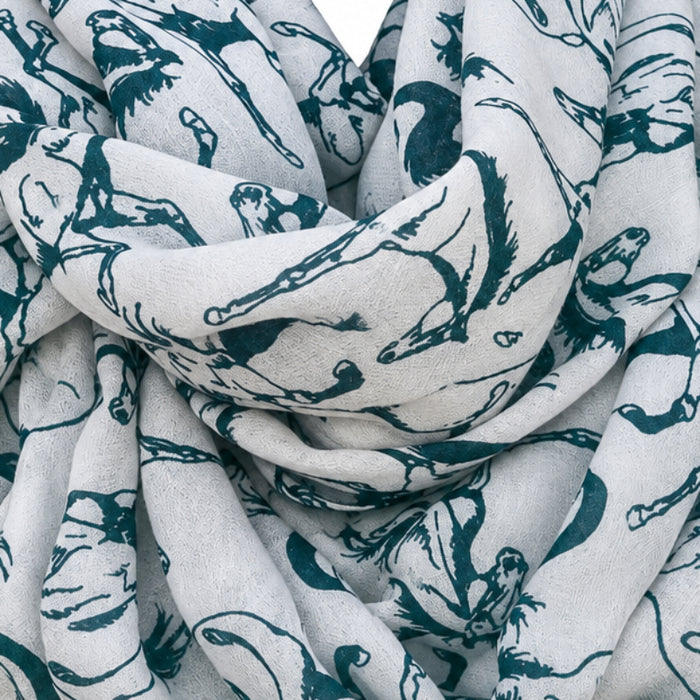 navy horses infinity scarf