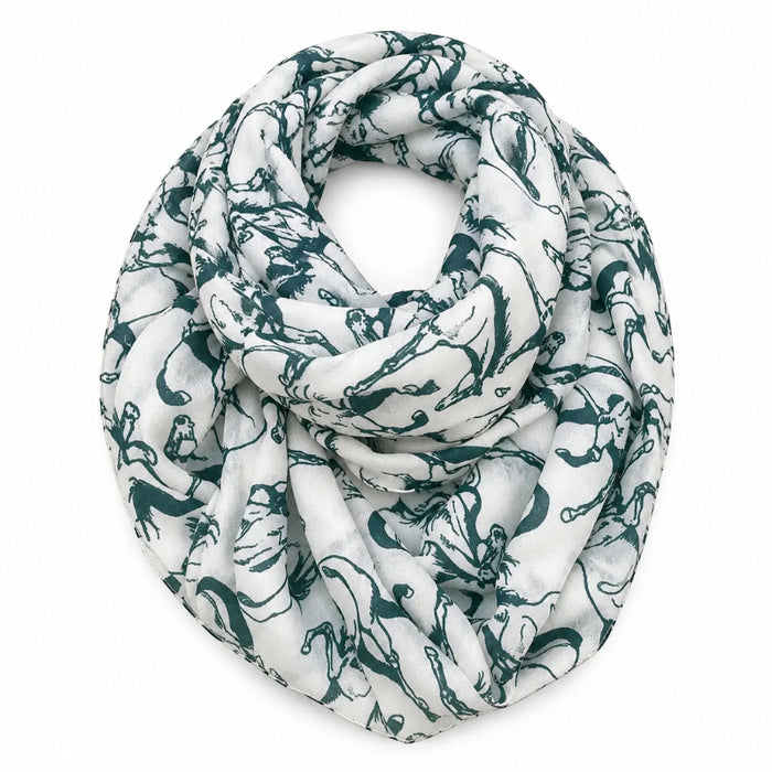 navy horses infinity scarf