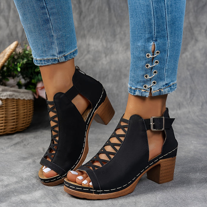 Nessa - Lattice-Heel Sandals