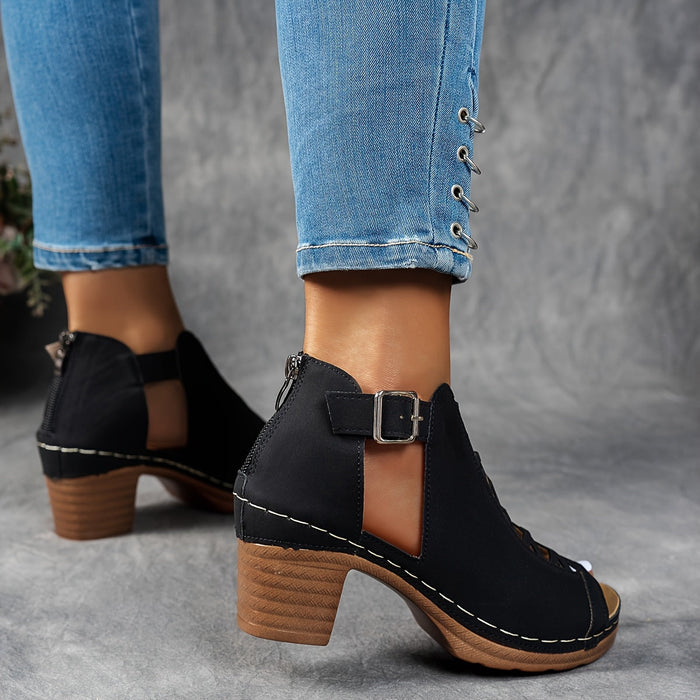 Nessa - Lattice-Heel Sandals