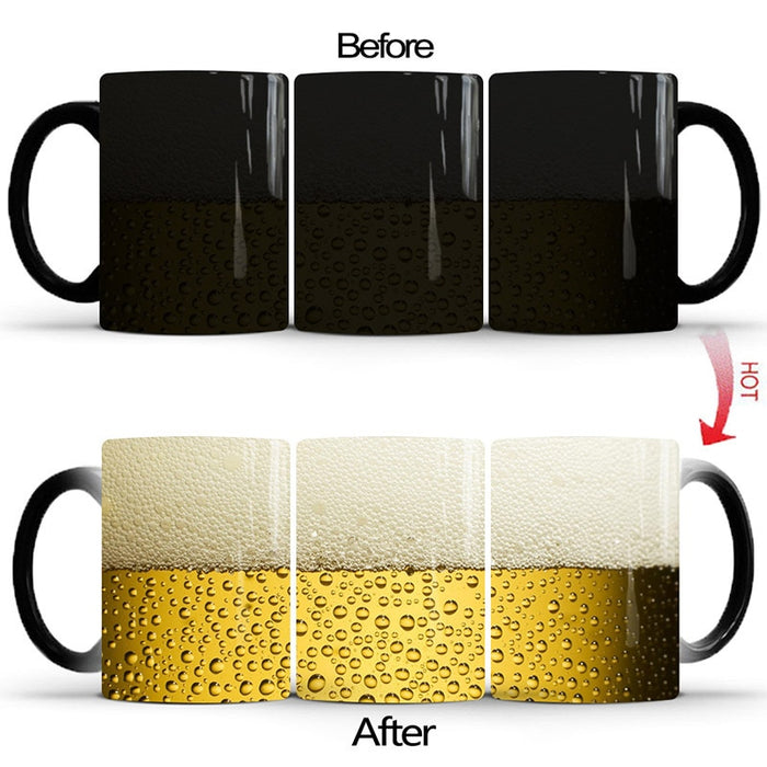New 350mL Beer Bubbles Colour Changing Magic Mug
