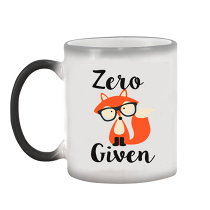 New 350mL Cute Zero Fox Given Heat Sensitive Coffee Mugs