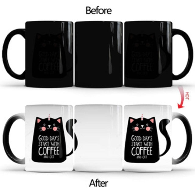 New 350mL Magic Cartoon Unicorn Colour Changing Mug