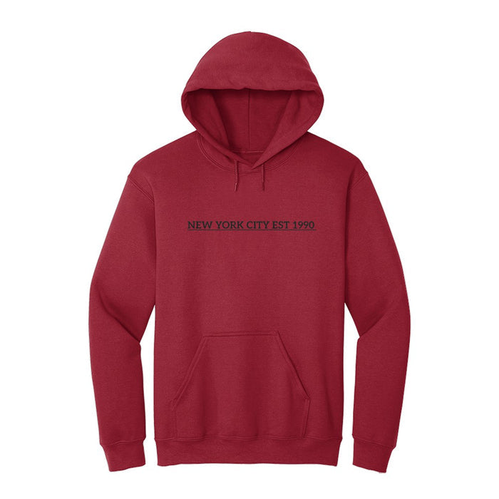 NEW YORK CITY EST 1990 Printed Gildan Adult Hooded Sweatshirt