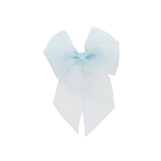 Nicol Light Blue Organza Bow Clip