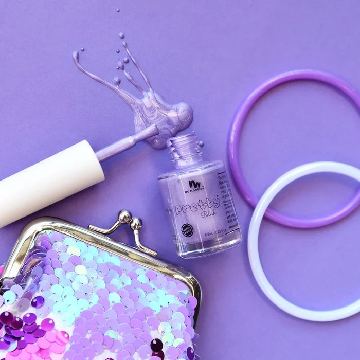 No Nasties Water-Based, Peelable Nail Polish - Poppy Purple