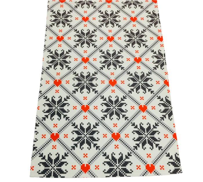 Nordic Stars & Hearts Table Runner