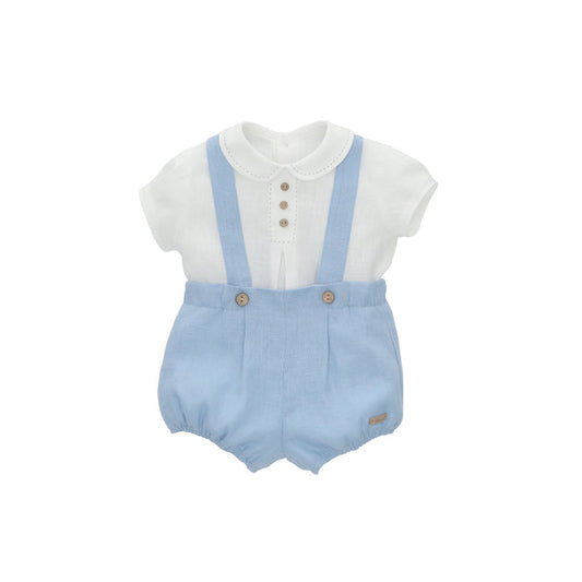 Noto Blue Boy 2-Piece Romper Set