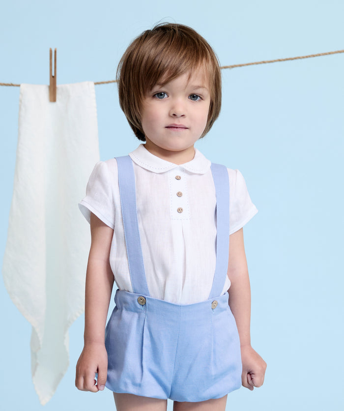 Noto Blue Boy 2-Piece Romper Set