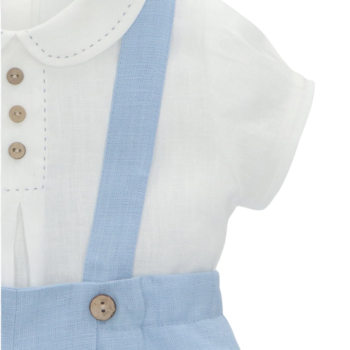 Noto Blue Boy 2-Piece Romper Set