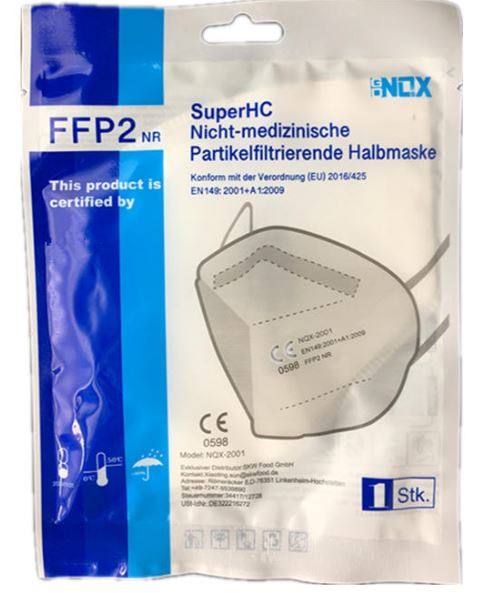 NQX KN95 face mask in individual retail package