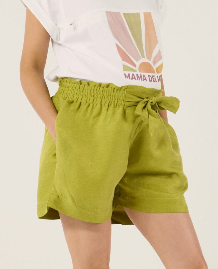 Nubie twill smock shorts - Anis