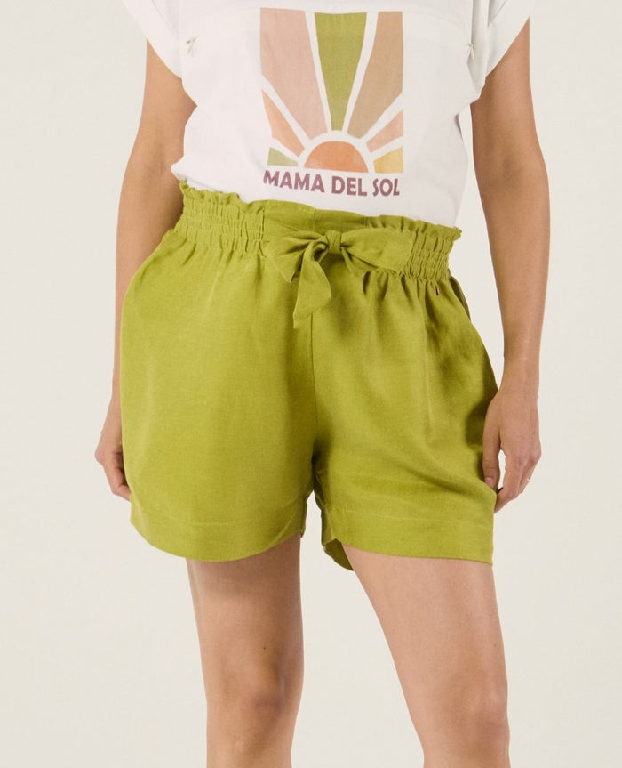 Nubie twill smock shorts - Anis