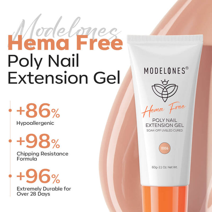 Nude Beige - Hema-free Poly Nail Gel 60g Poly Nail Gel MODELONES #