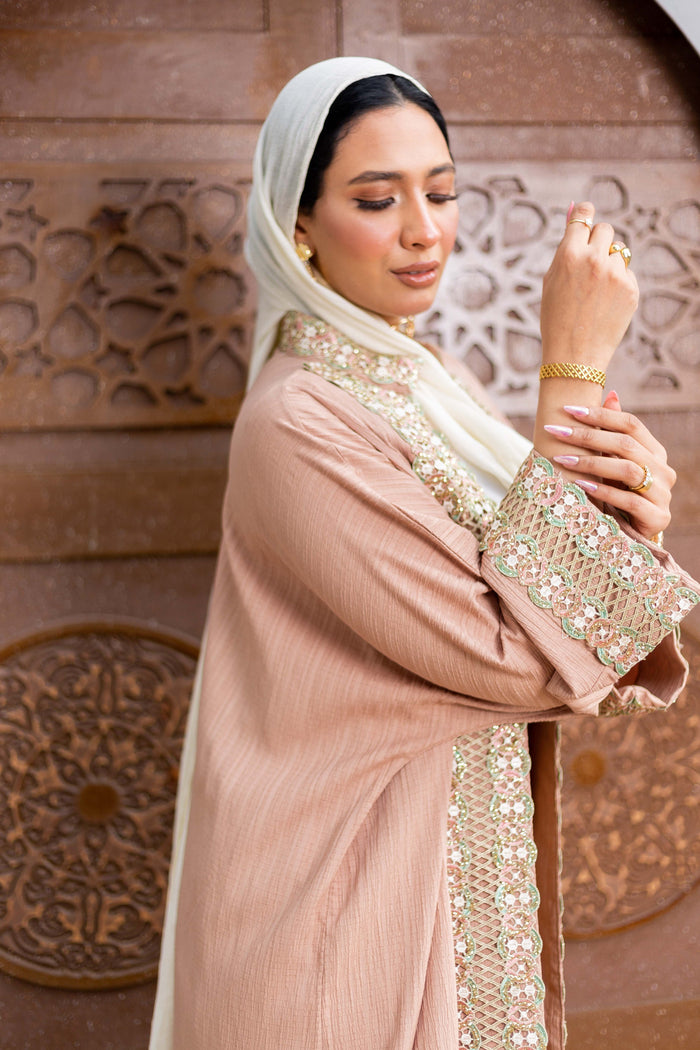Nude Kaftan detail view from Debaj women’s kaftan collection