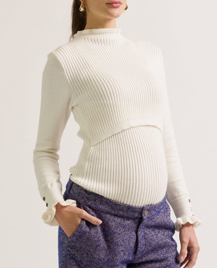 Nursing Sweater Dorothee Ivory