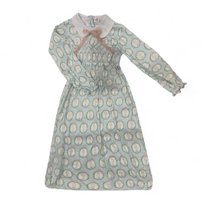 Nutcracker Pastel Mom Smocked Long Gown