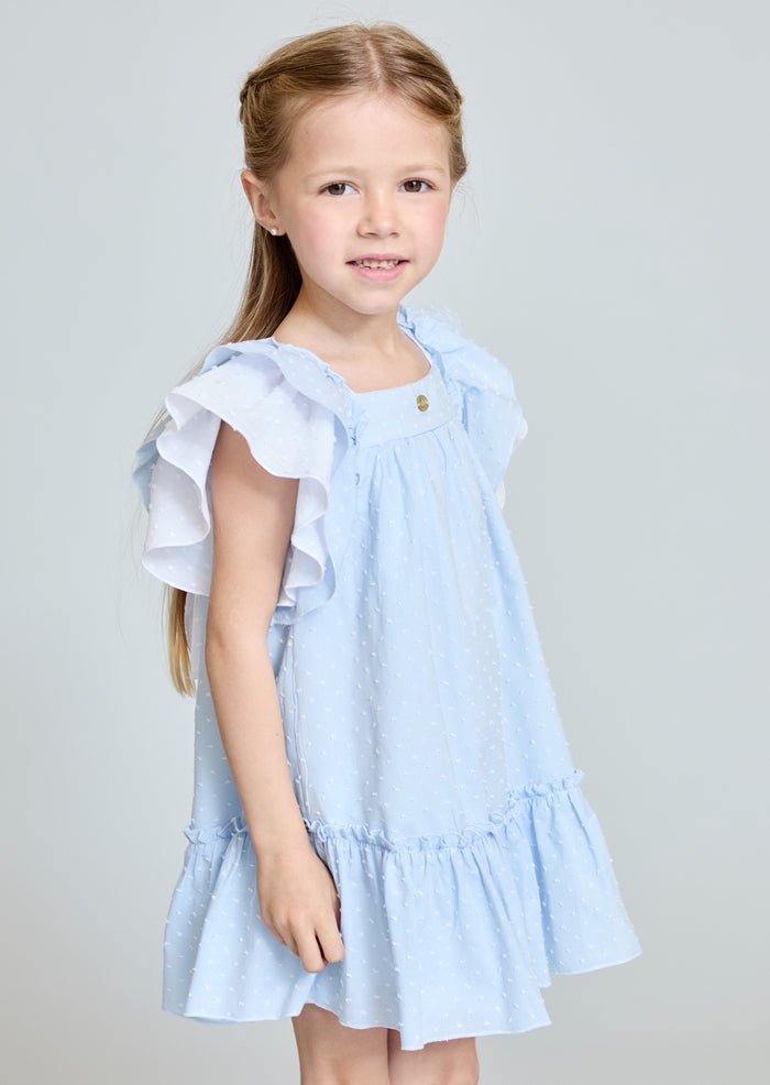 Ocean Blue Swiss Dot Dress