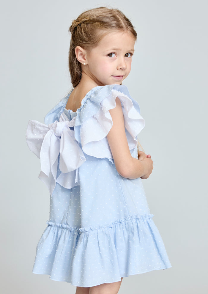 Ocean Blue Swiss Dot Dress
