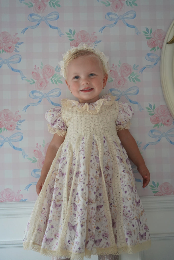 Oli Butterfly Handembroidered Girl Dress