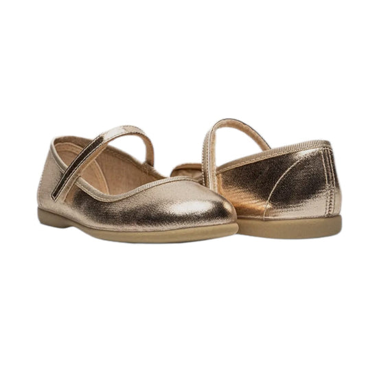 Ophelia Mary Jane Gold Shoes