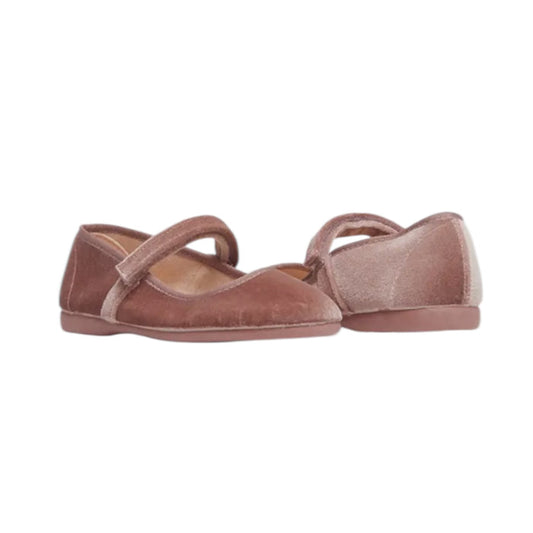 Ophelia Mary Jane Rose Velvet Shoes