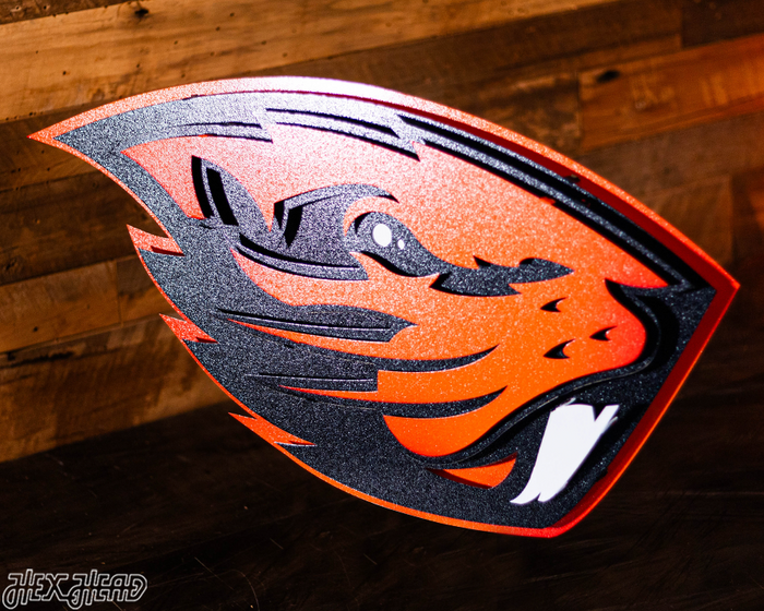 Oregon State Beaver 3D Metal Wall Art