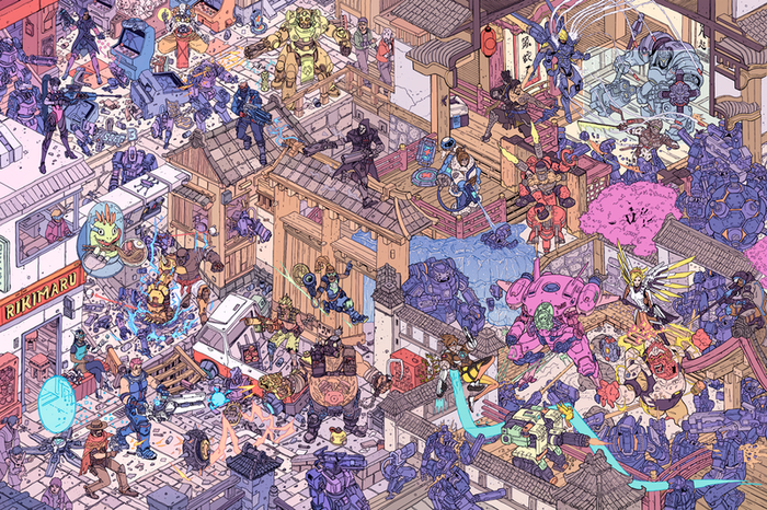 Overwatch by Josan Gonzalez & Laurie Greasley, 36" x 24" Screen Print